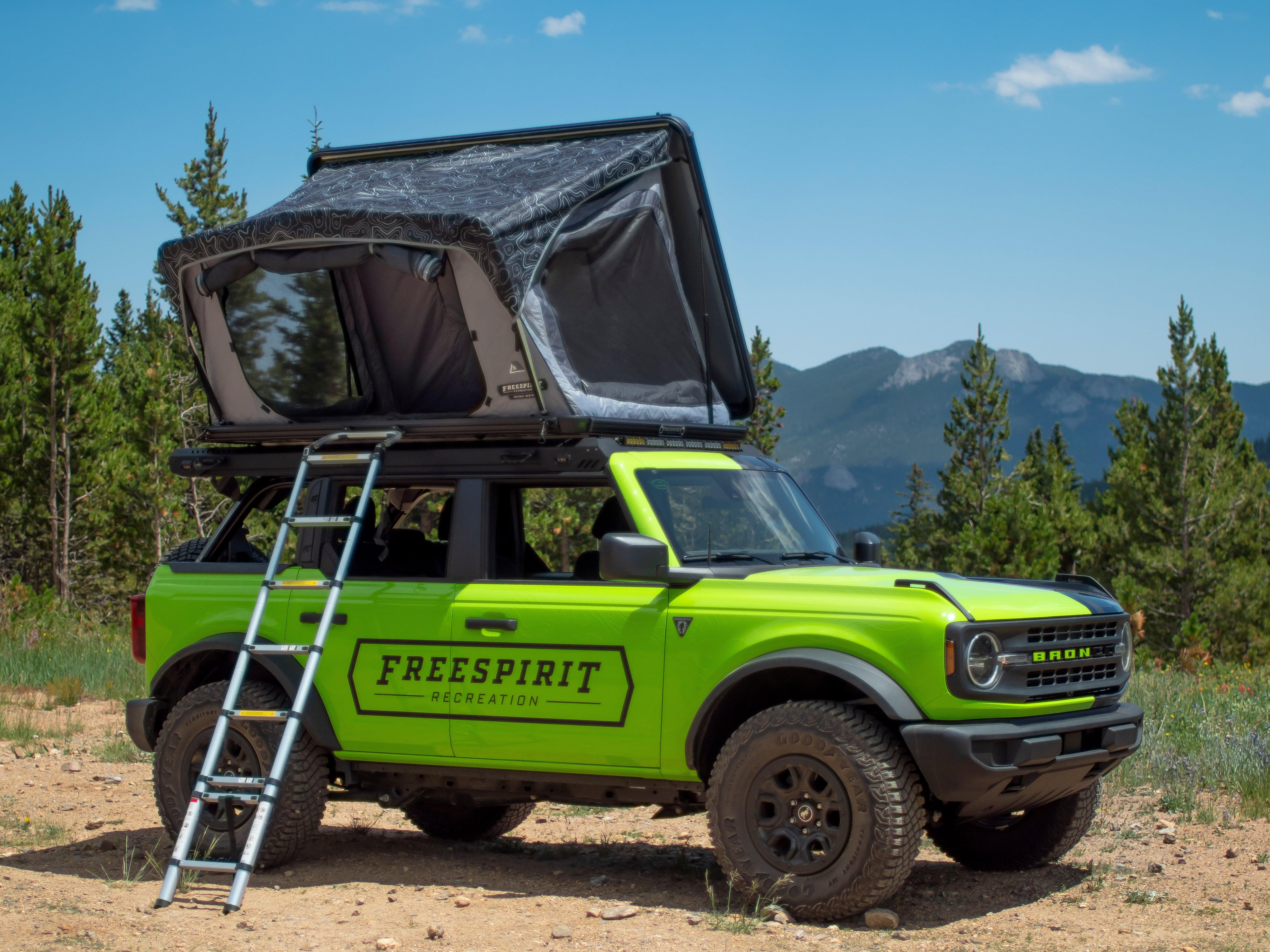 Freespirit Recreation Odyssey 55 Premium Grey, Rooftop Tent,  Topo Rainfly 2022 Ford Bronco